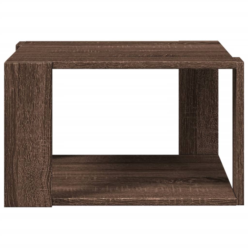 Mesa de centro 51,5x51,5x30 cm deriv. madeira carvalho castanho