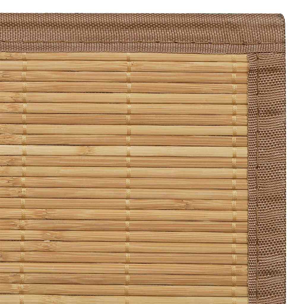 Tapete retangular bambu 80 x 300 cm castanho