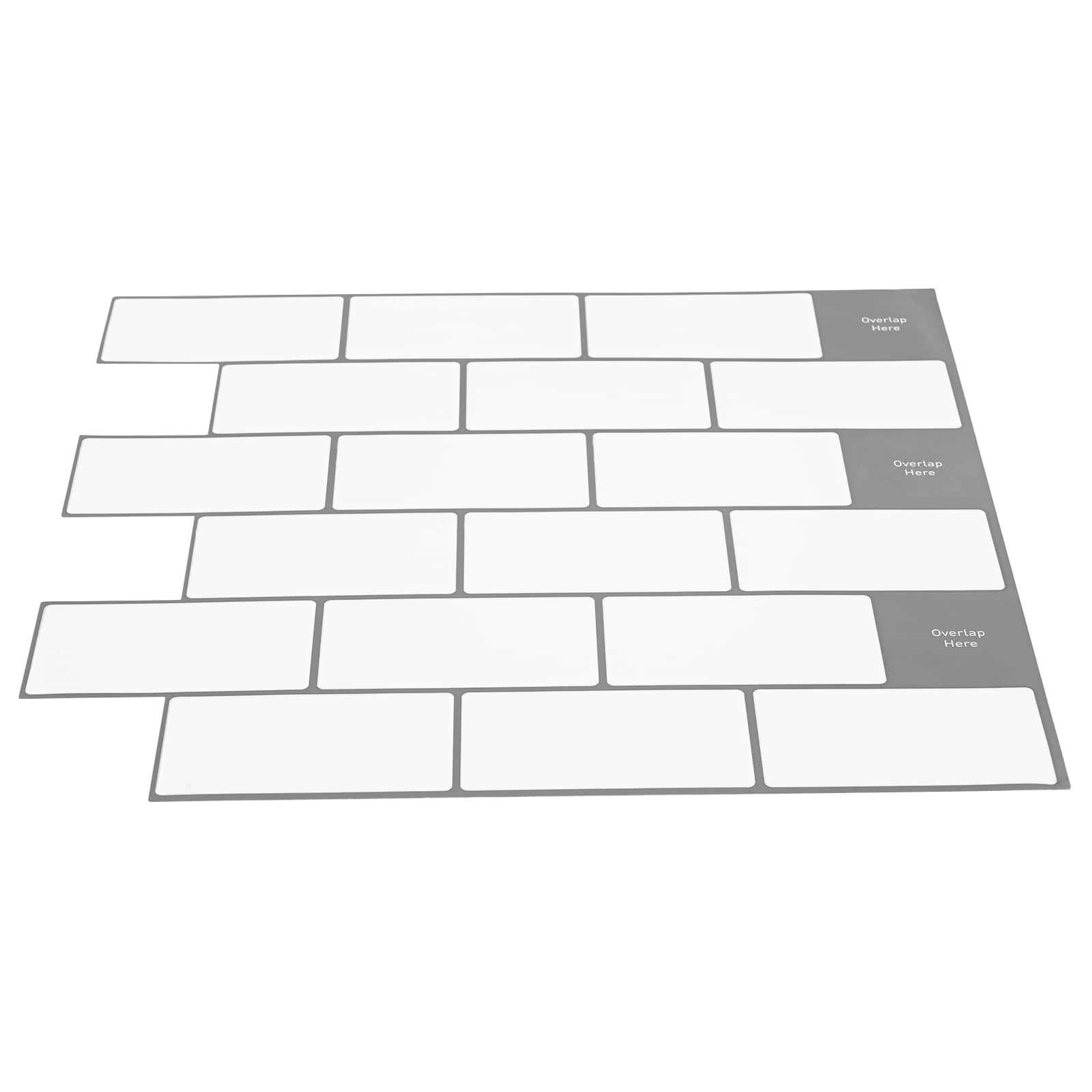 Azulejo subterrâneo 10 unid. branco e cinza 30 x 30 cm