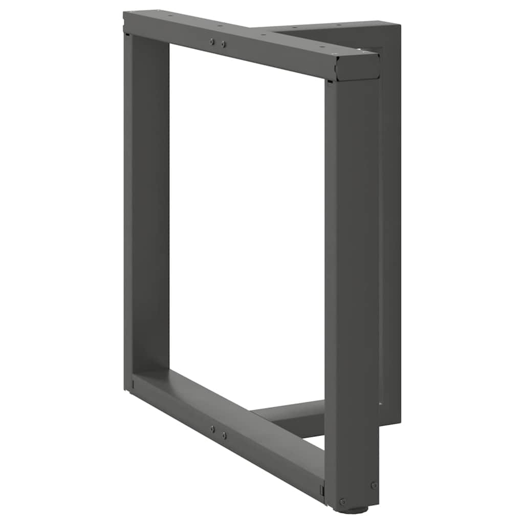 Pés para mesa de jantar em forma de t, 2 peças, antracite, 80x35x(72-73) cm, aço