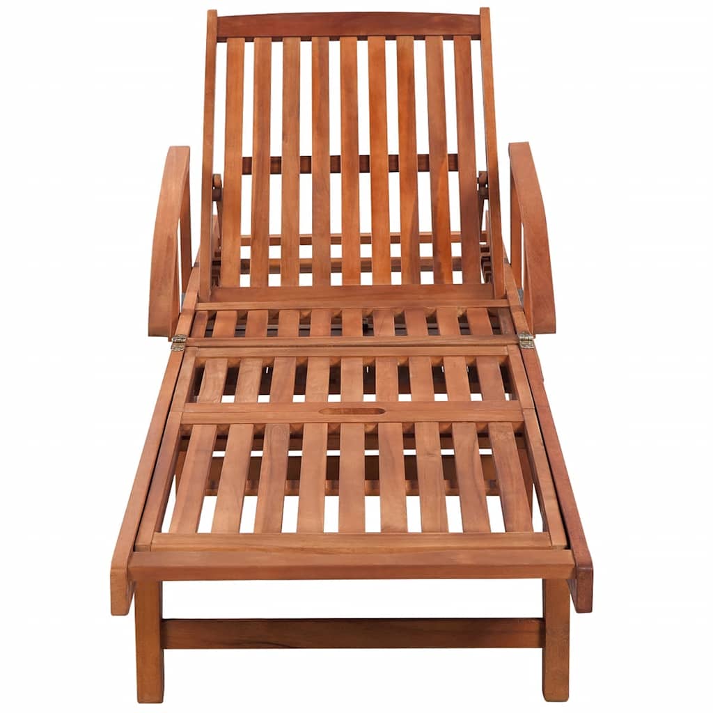 Espreguiçadeiras com mesa 2 pcs madeira acácia maciça