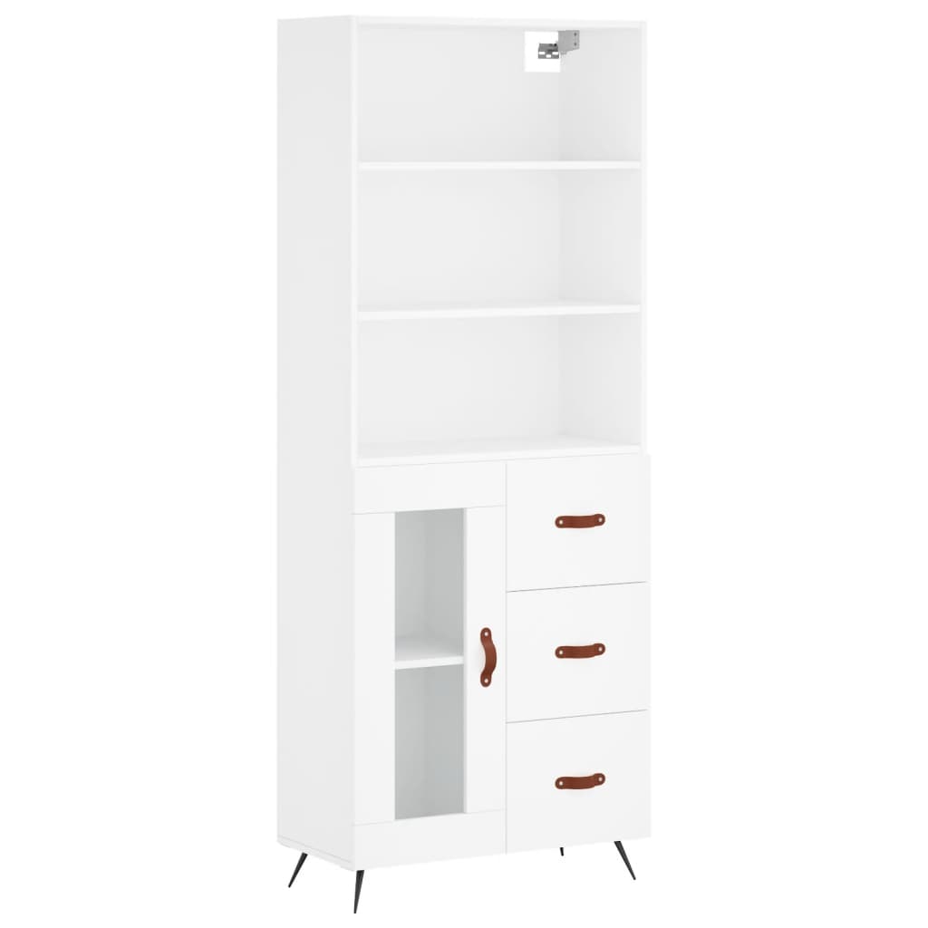 Armário alto 69,5x34x180 cm derivados de madeira branco