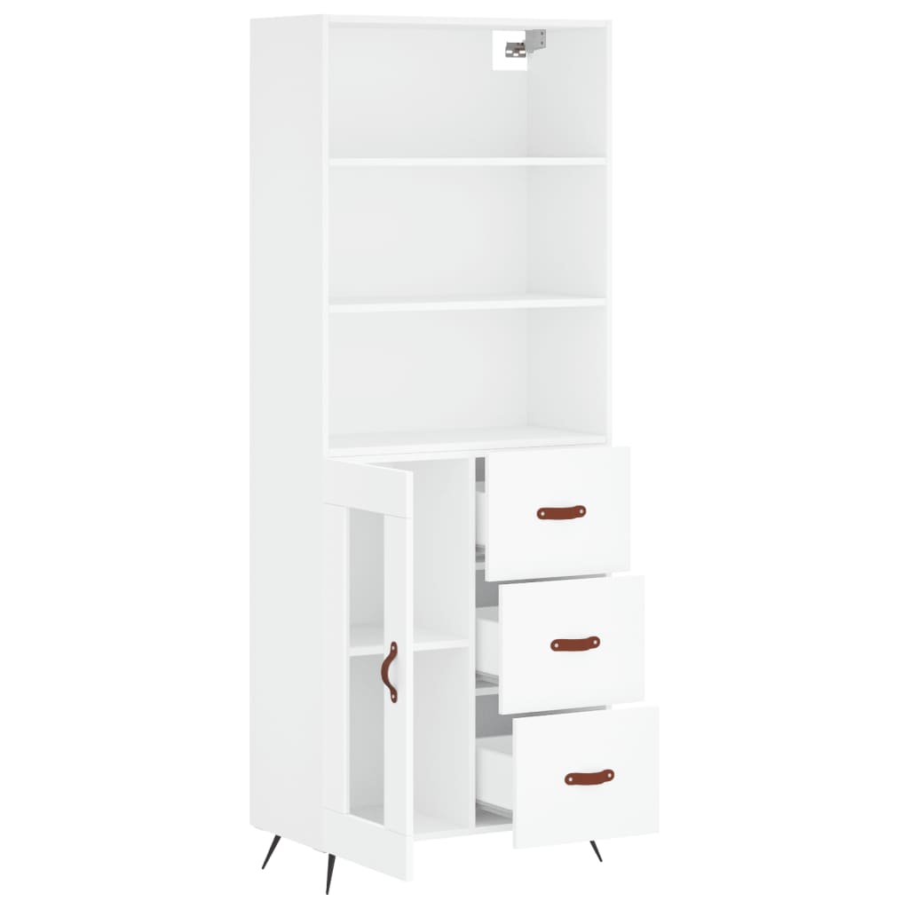 Armário alto 69,5x34x180 cm derivados de madeira branco
