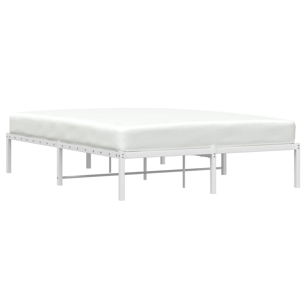 Estrutura de cama 135x190 cm metal branco
