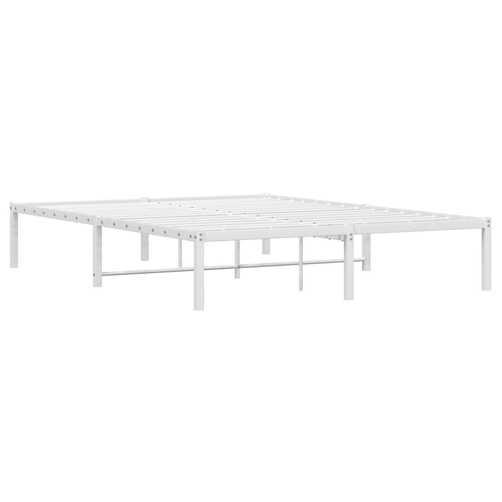 Estrutura de cama 135x190 cm metal branco