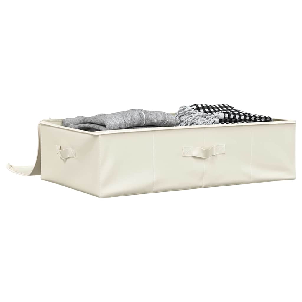 Caixas de arrumação 2 pcs tecido 70x40x18 cm cor creme