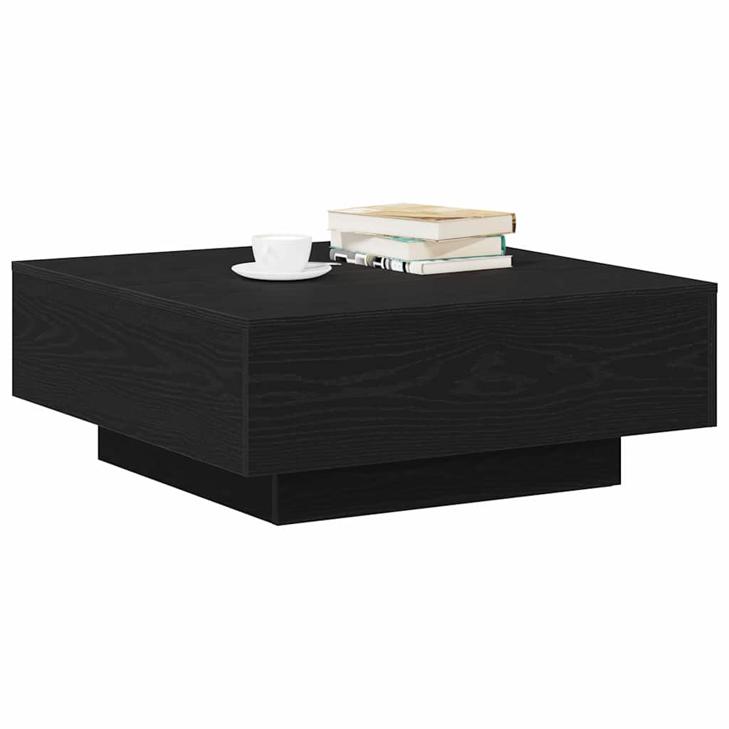 Mesa de centro carvalho preto 80 x 80 x 31 cm