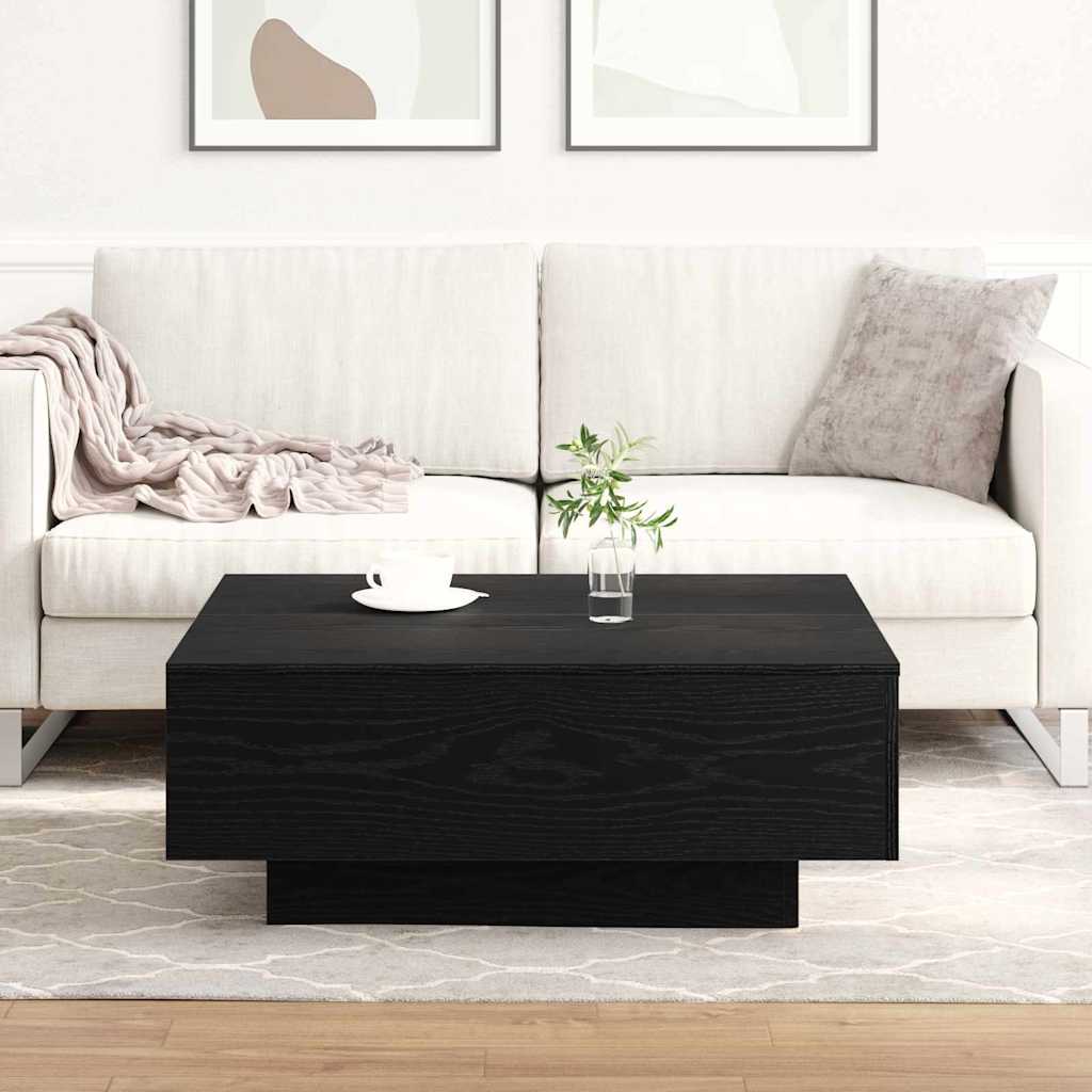 Mesa de centro carvalho preto 80 x 80 x 31 cm