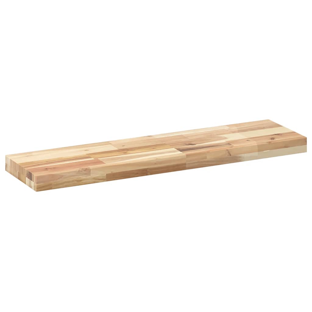 Prateleira flutuante 4pcs 100x20x4cm acácia maciça não tratada