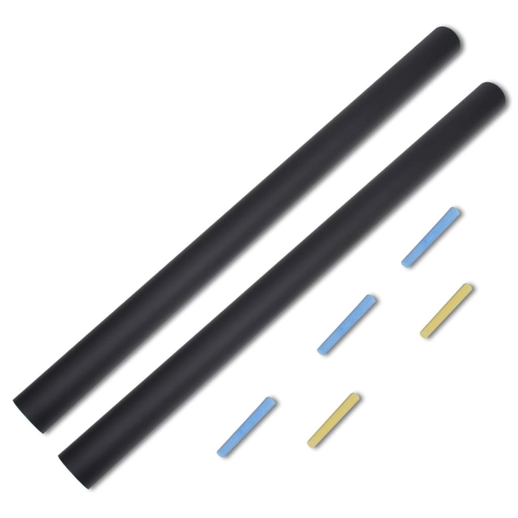 140897 Adesivo de parede tipo quadro negro 0,6 x 2 m 2 rolos c/ gizes