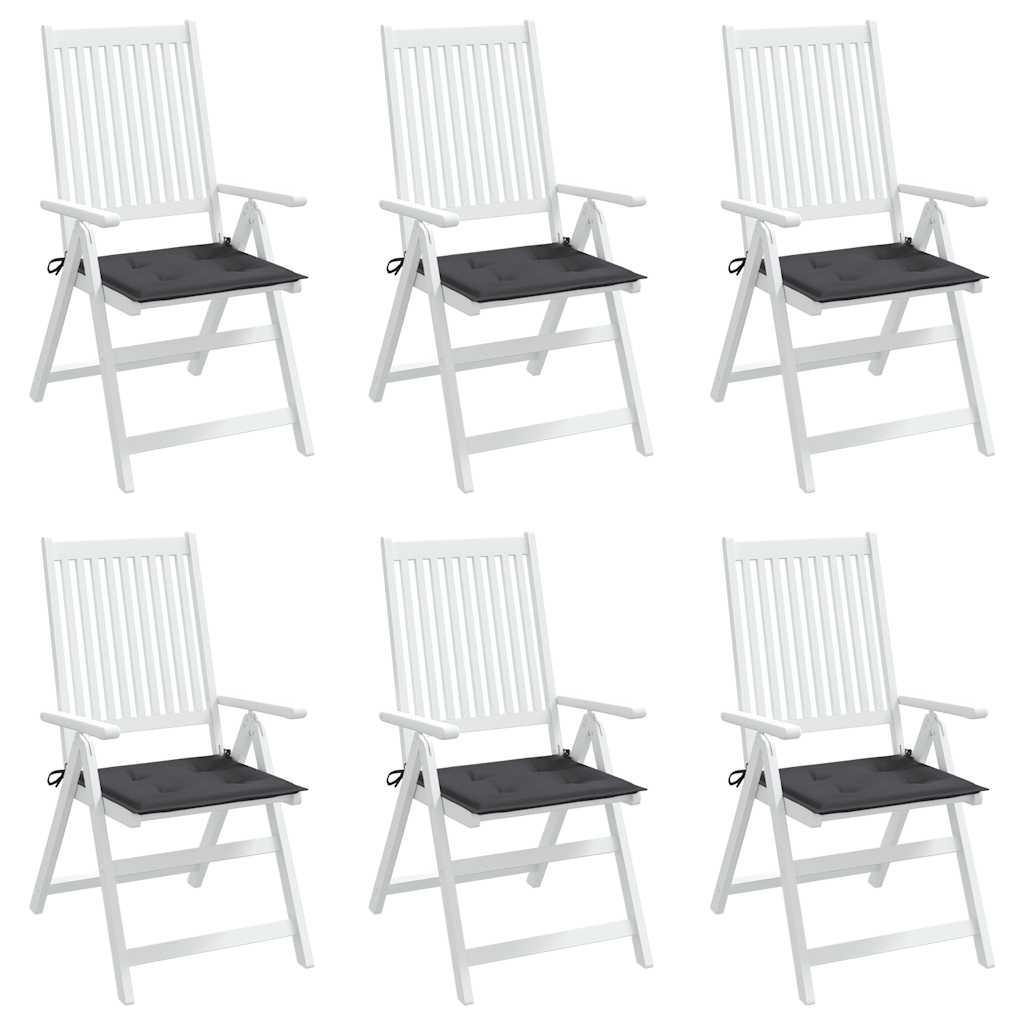 Almofadões p/ cadeiras de jardim 6 pcs tecido oxford antracite