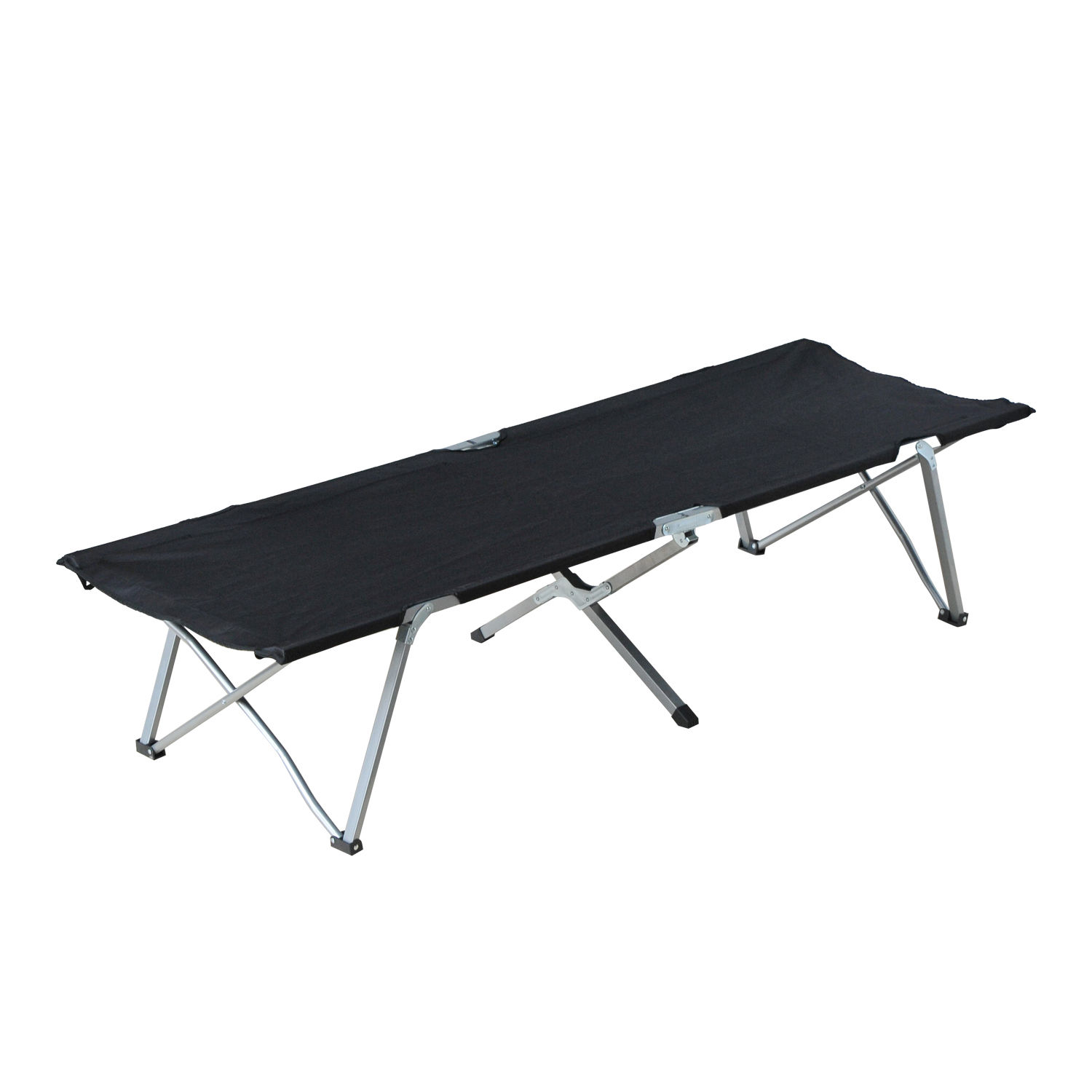 Cama de campismo dobrável de tela oxford 600d com estrutura metálica suporta até 136 kg para praia e caminhadas 193x64x40 cm preto