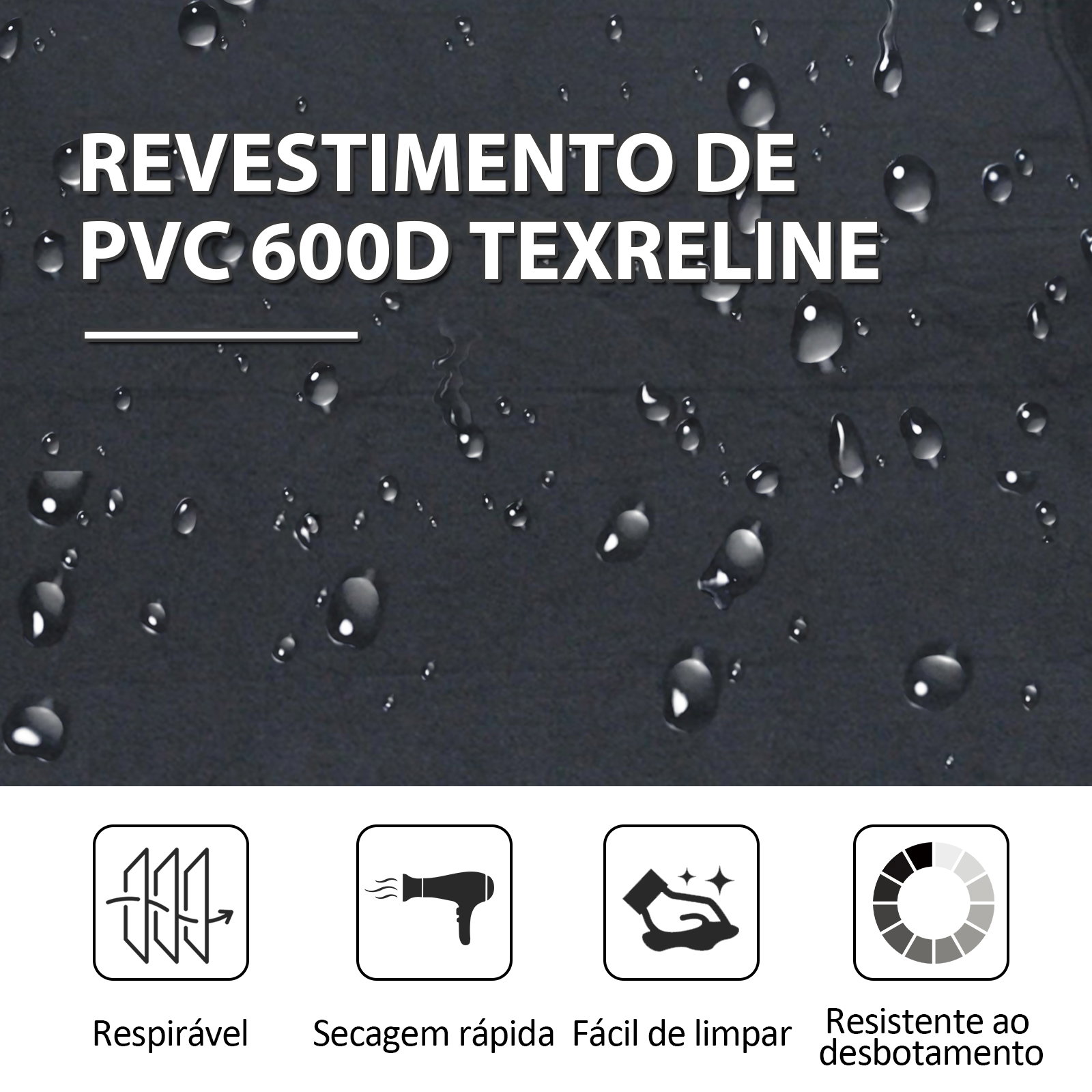 Cama de campismo dobrável de tela oxford 600d com estrutura metálica suporta até 136 kg para praia e caminhadas 193x64x40 cm preto