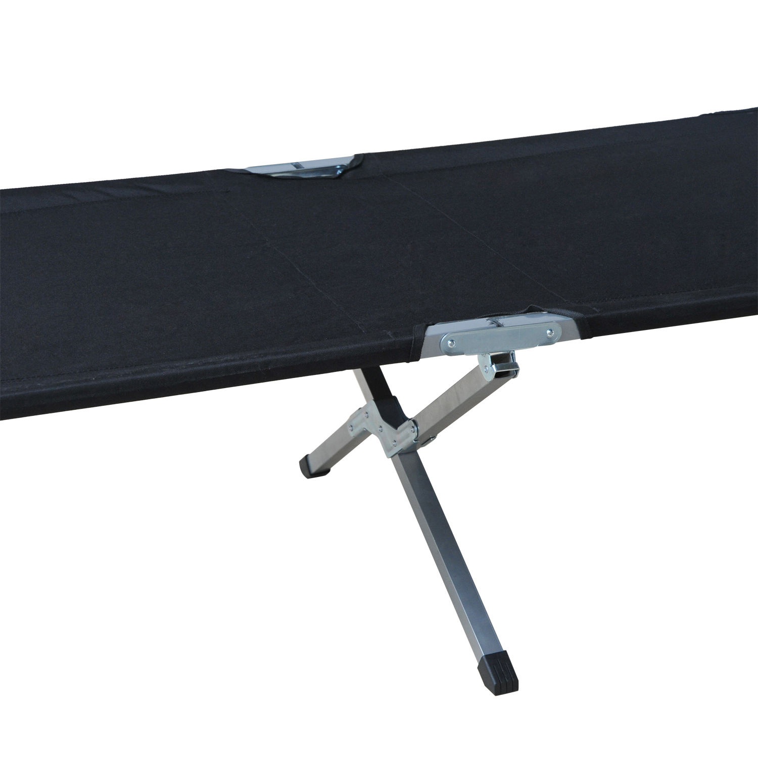 Cama de campismo dobrável de tela oxford 600d com estrutura metálica suporta até 136 kg para praia e caminhadas 193x64x40 cm preto