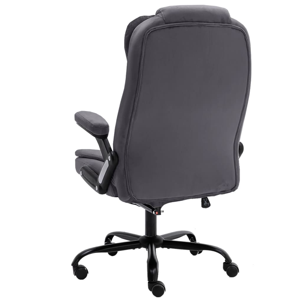 Cadeira de escritório veludo cinzento-escuro