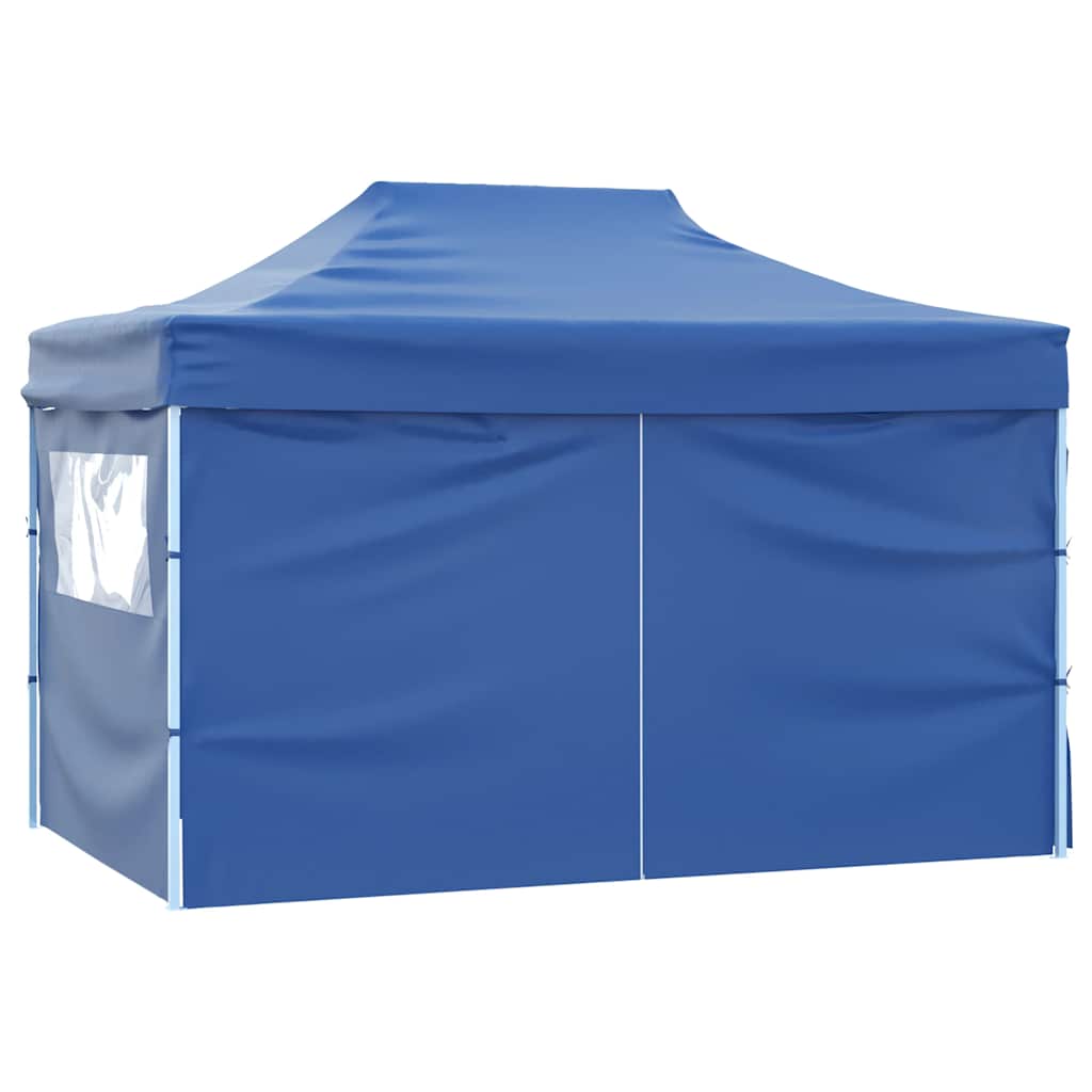 Tenda dobrável profissional festas 4 paredes 3x4m aço azul