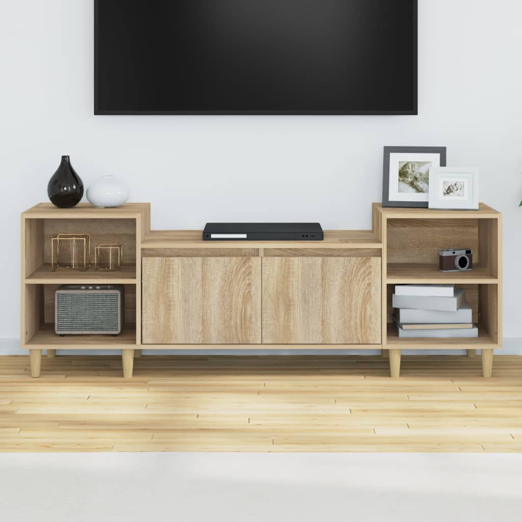 Móvel de TV 160x35x55 cm derivados de madeira carvalho sonoma