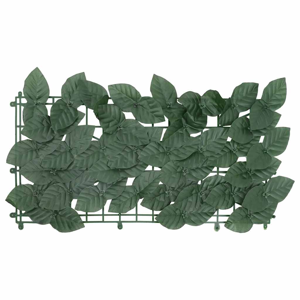 Tela de varanda com folhas verde-escuras 400x150 cm
