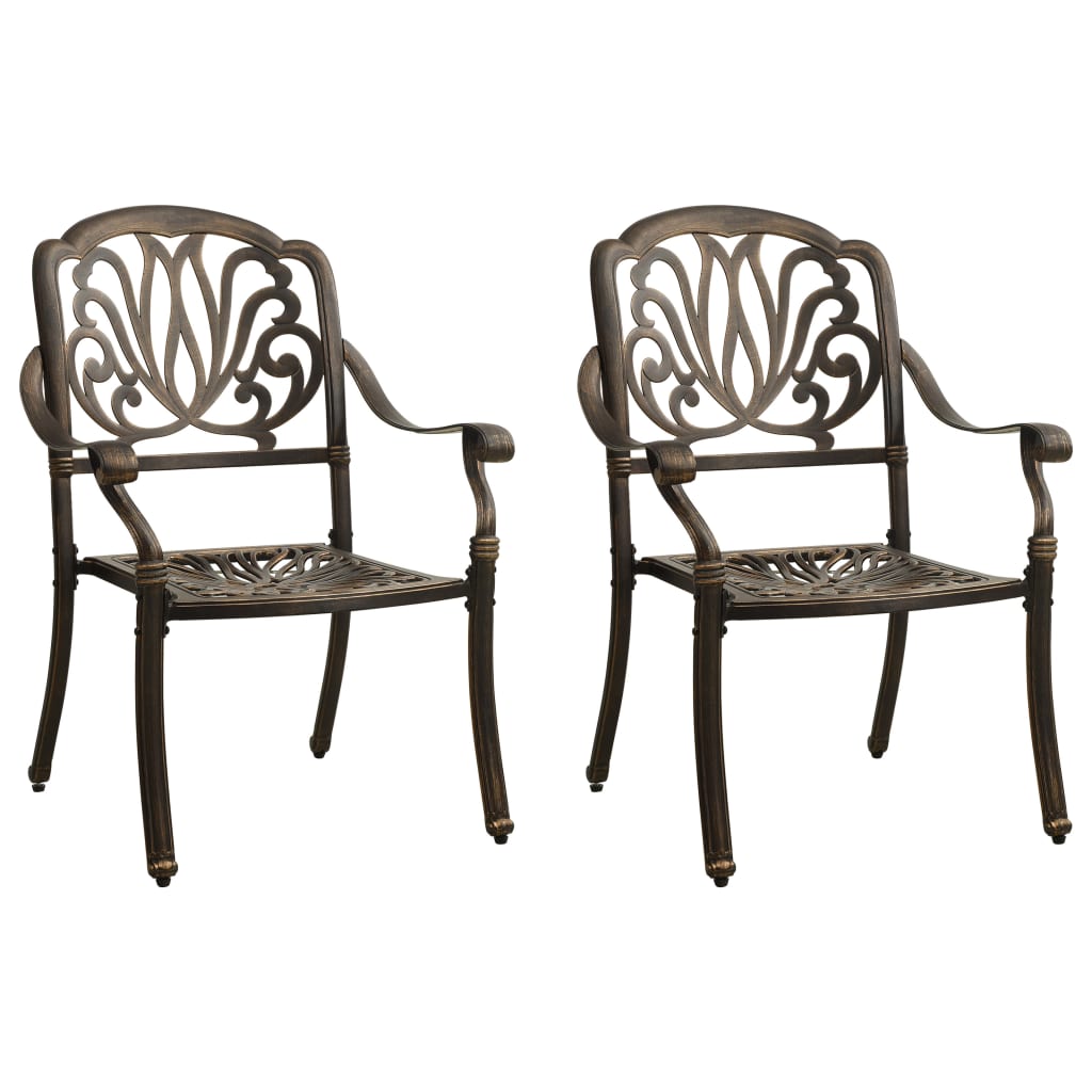 3 Pcs conjunto bistrô alumínio fundido bronze