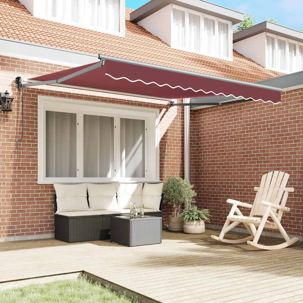 Toldo retrátil automático 300x250 cm bordô
