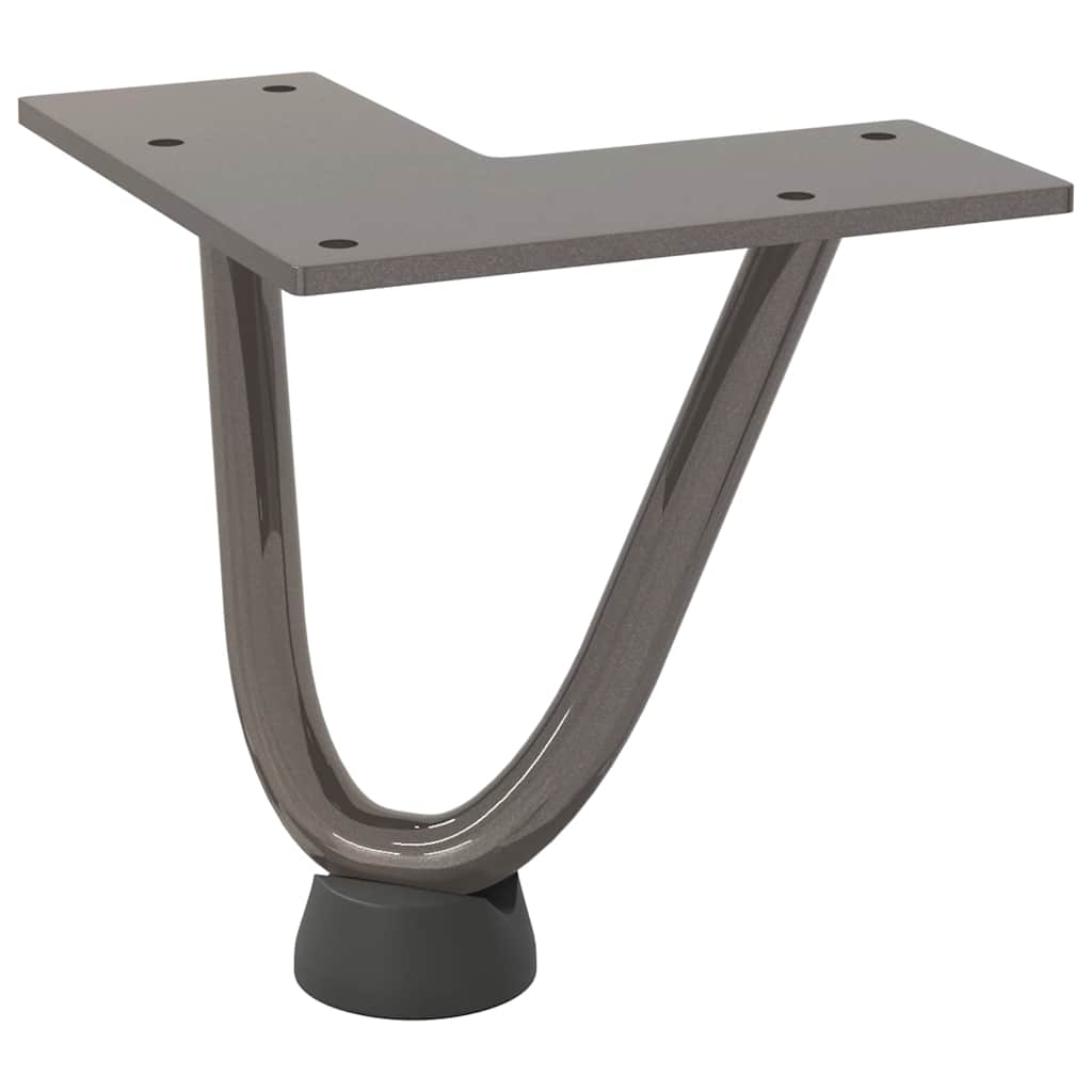 Pernas de grampo para mesa de centro 4 peças aço natural 10 cm aço maciço