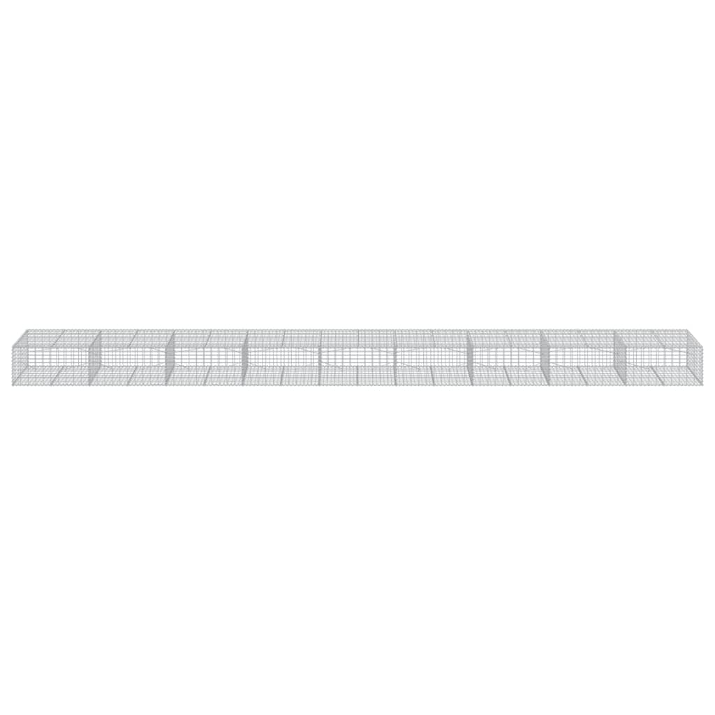 Cesto gabião com cobertura 900x100x50 cm ferro galvanizado