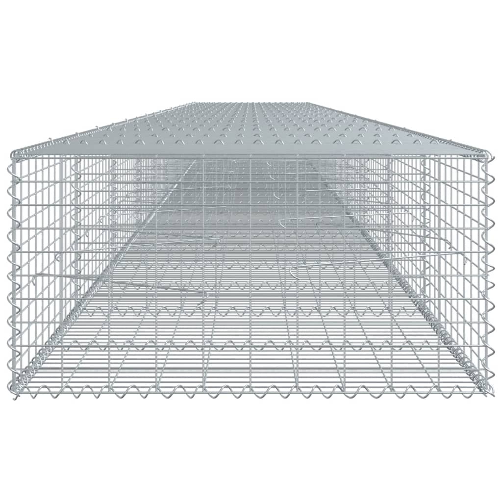 Cesto gabião com cobertura 900x100x50 cm ferro galvanizado