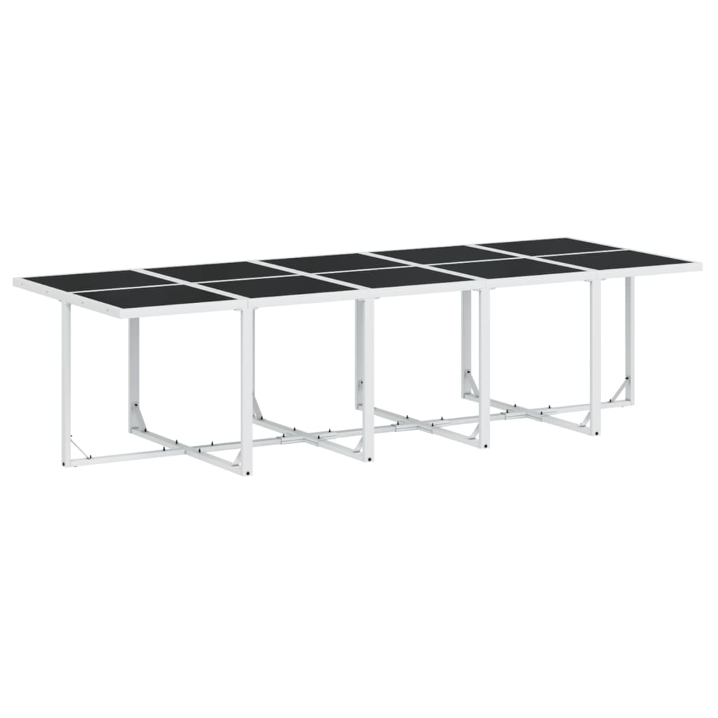15 Pcs conj. de jantar p/ jardim c/ almofadões textilene branco