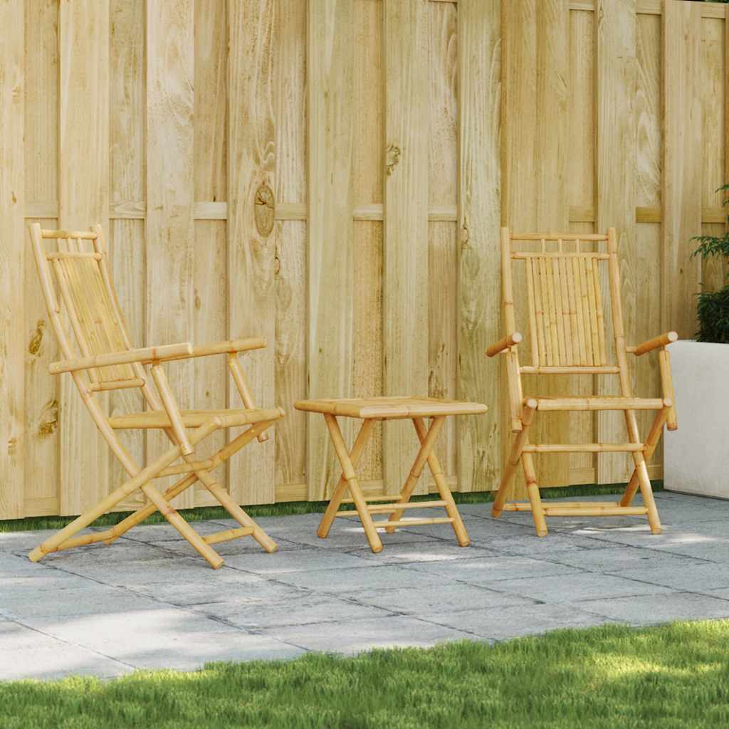 3 Pcs conjunto de bistrô em bambu