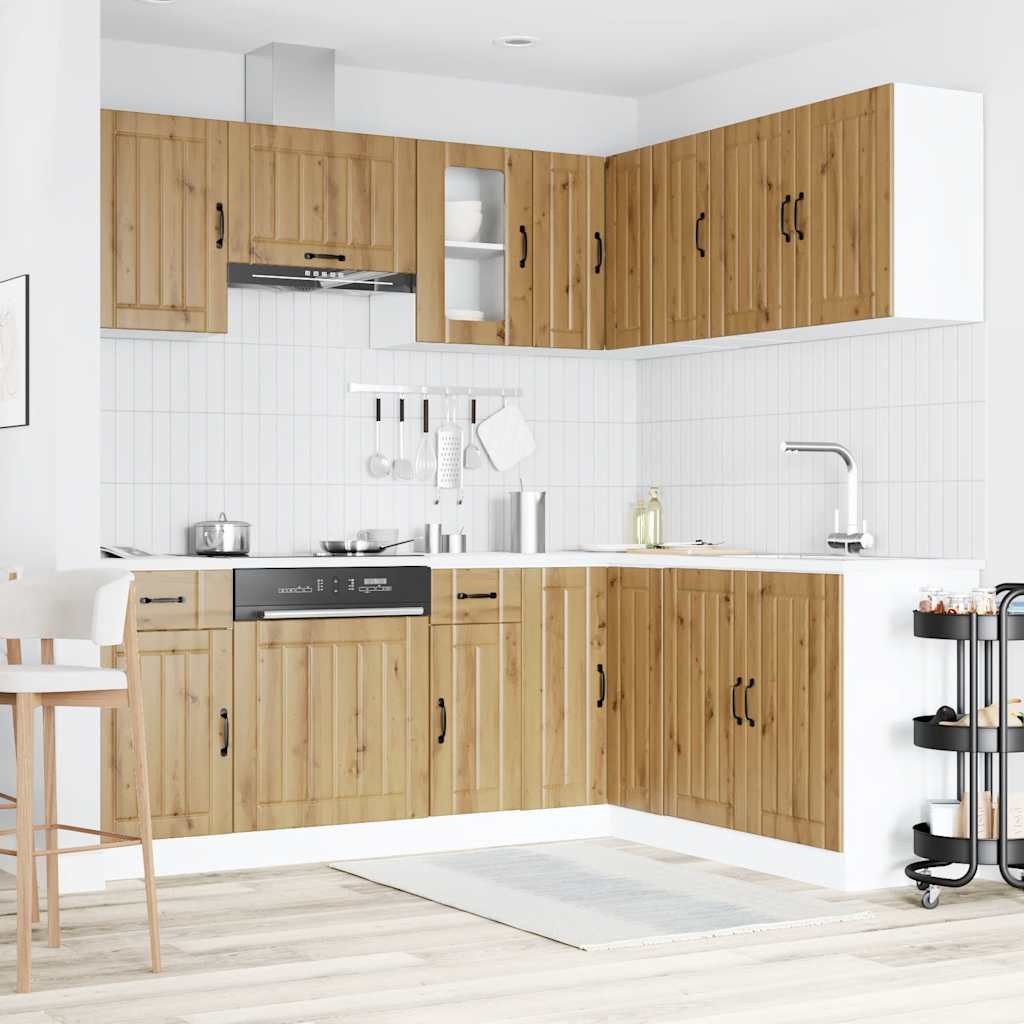 11 Peças armário de cozinha conjunto kalmar carvalho artesanal