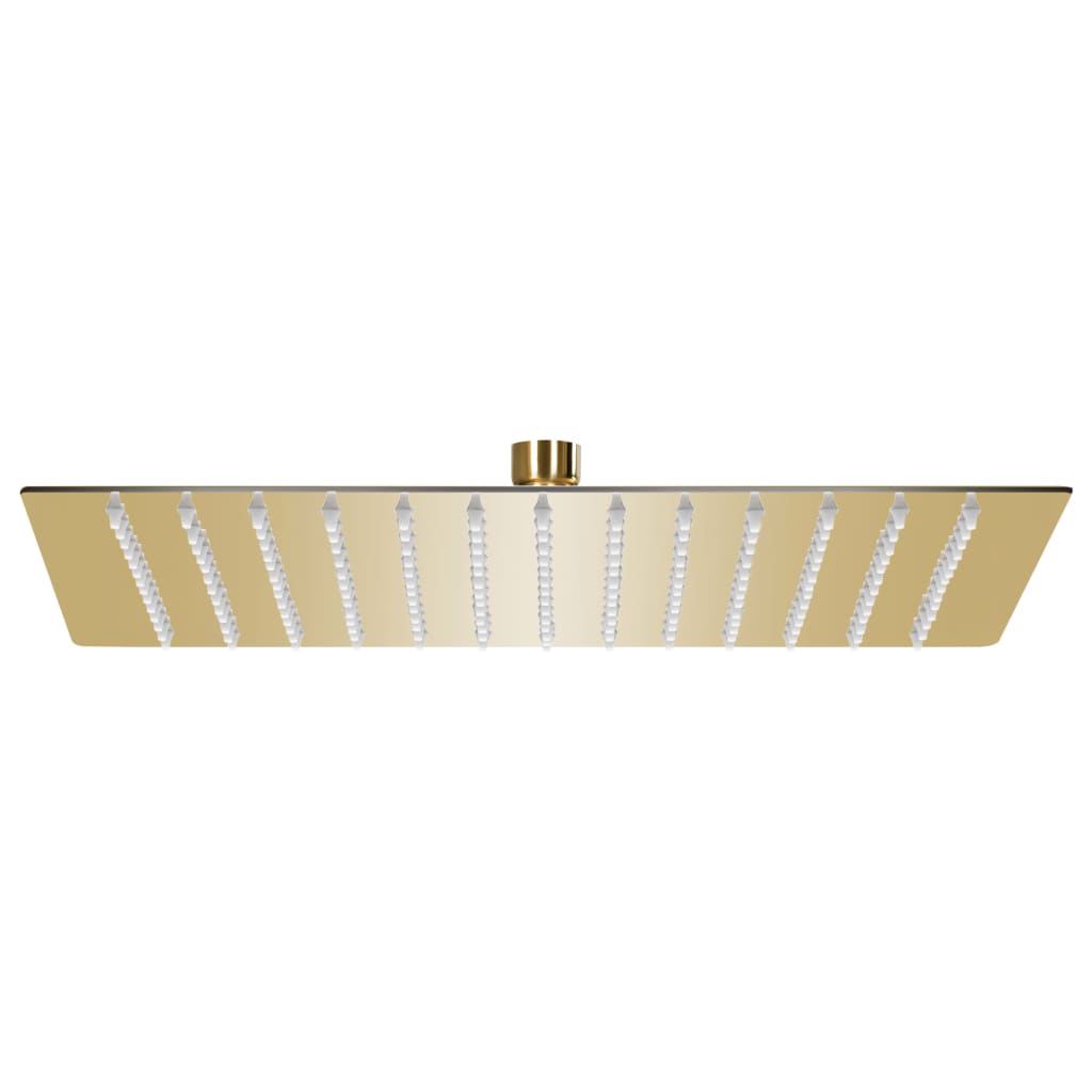 Cabeça de chuveiro quadrada 25x25 cm aço inoxidável dourado