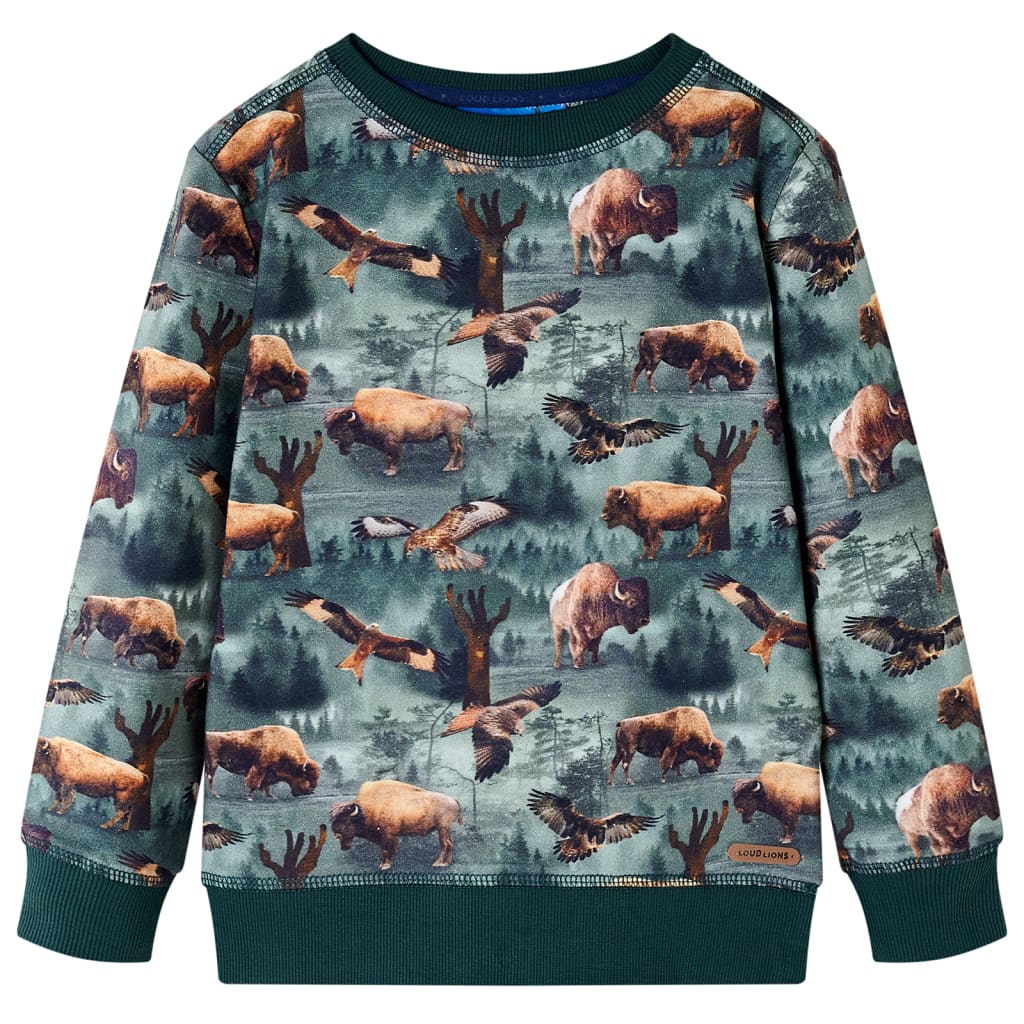 Sweatshirt para criança verde-escuro 116