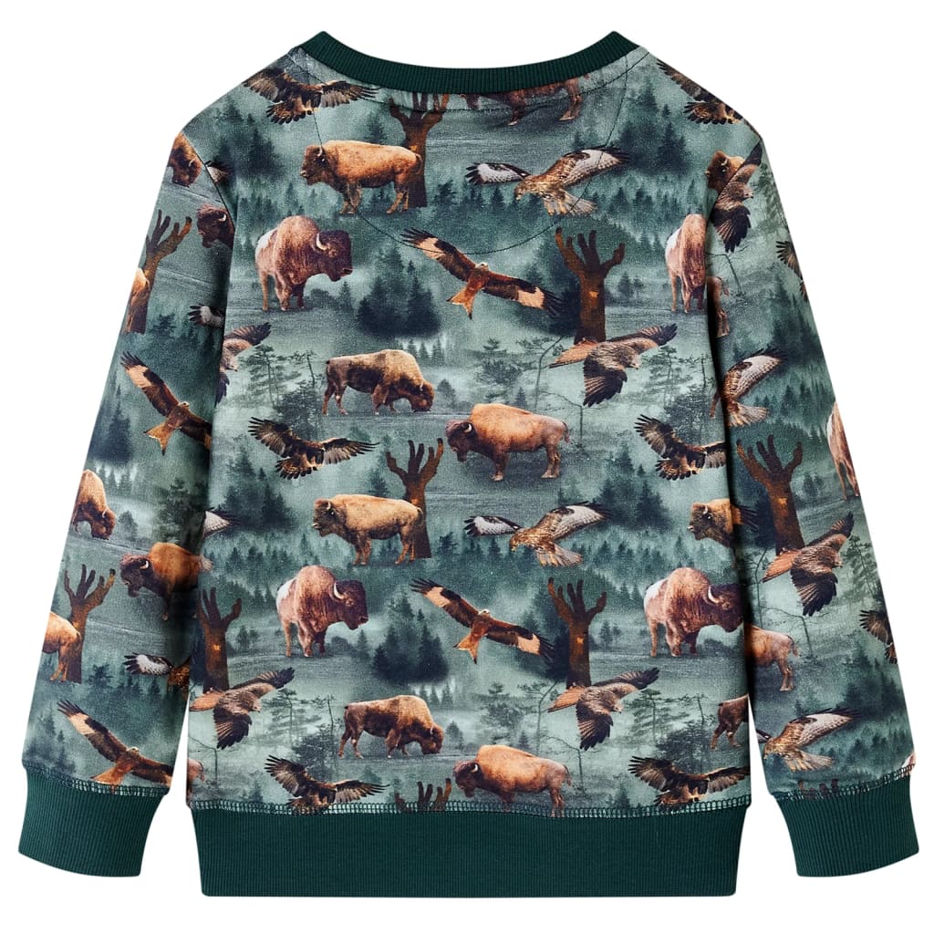 Sweatshirt para criança verde-escuro 116