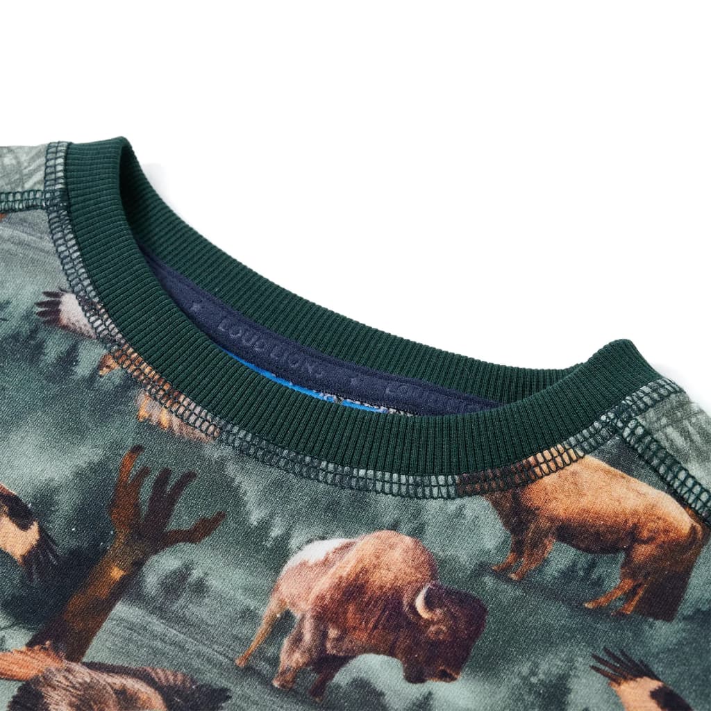 Sweatshirt para criança verde-escuro 116