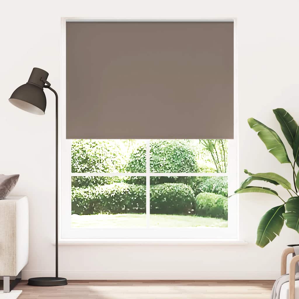 Cortina de rolo blackout, 144,4 x 230 cm, largura do tecido 140 cm, cor café.