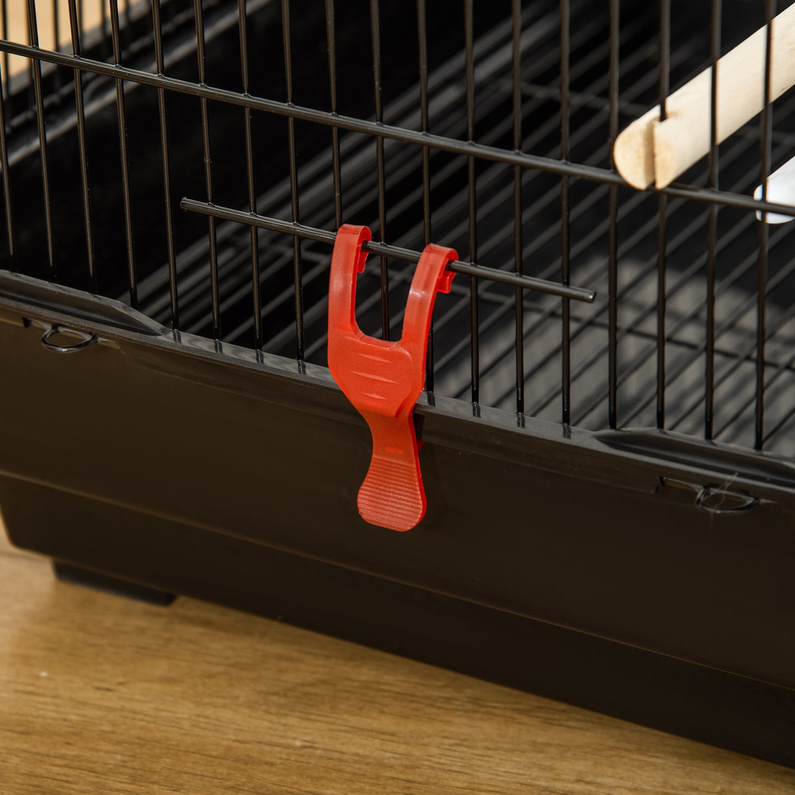 Gaiola para Passáros Gaiola de Metal com Múltiplas Portas 4 Comedouros 3 Poleiros Baloiço Escadas e Bandeja Removível para Periq