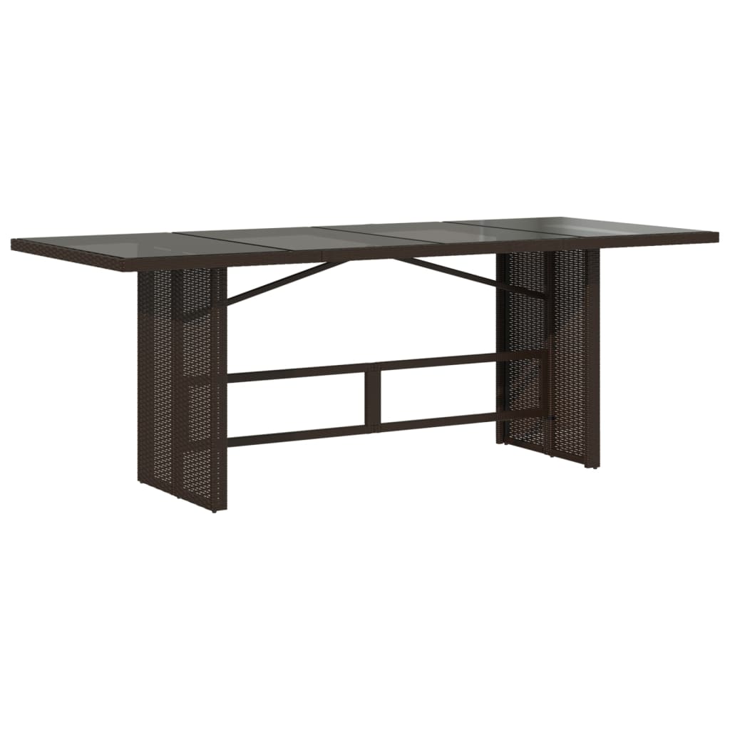 7 Pcs conjunto jantar p/ jardim c/ almofadões vime PE castanho