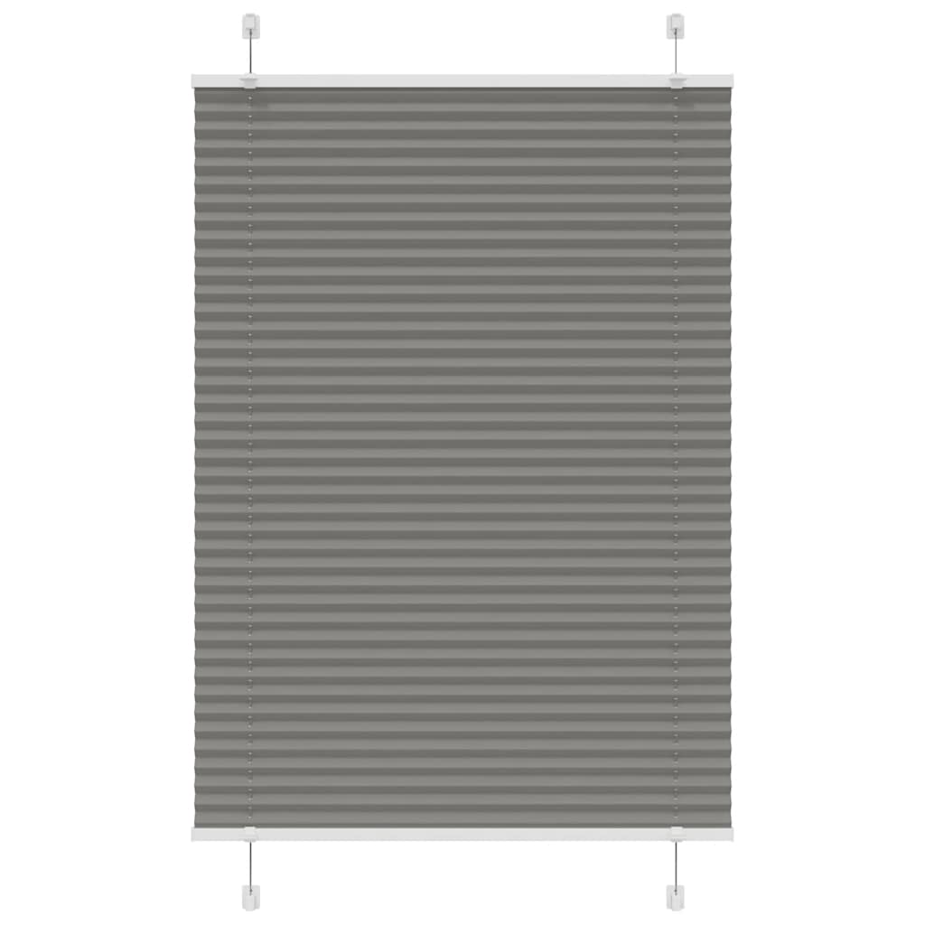Antracite plissada cega 95x150 cm largura tecido 94,4 cm