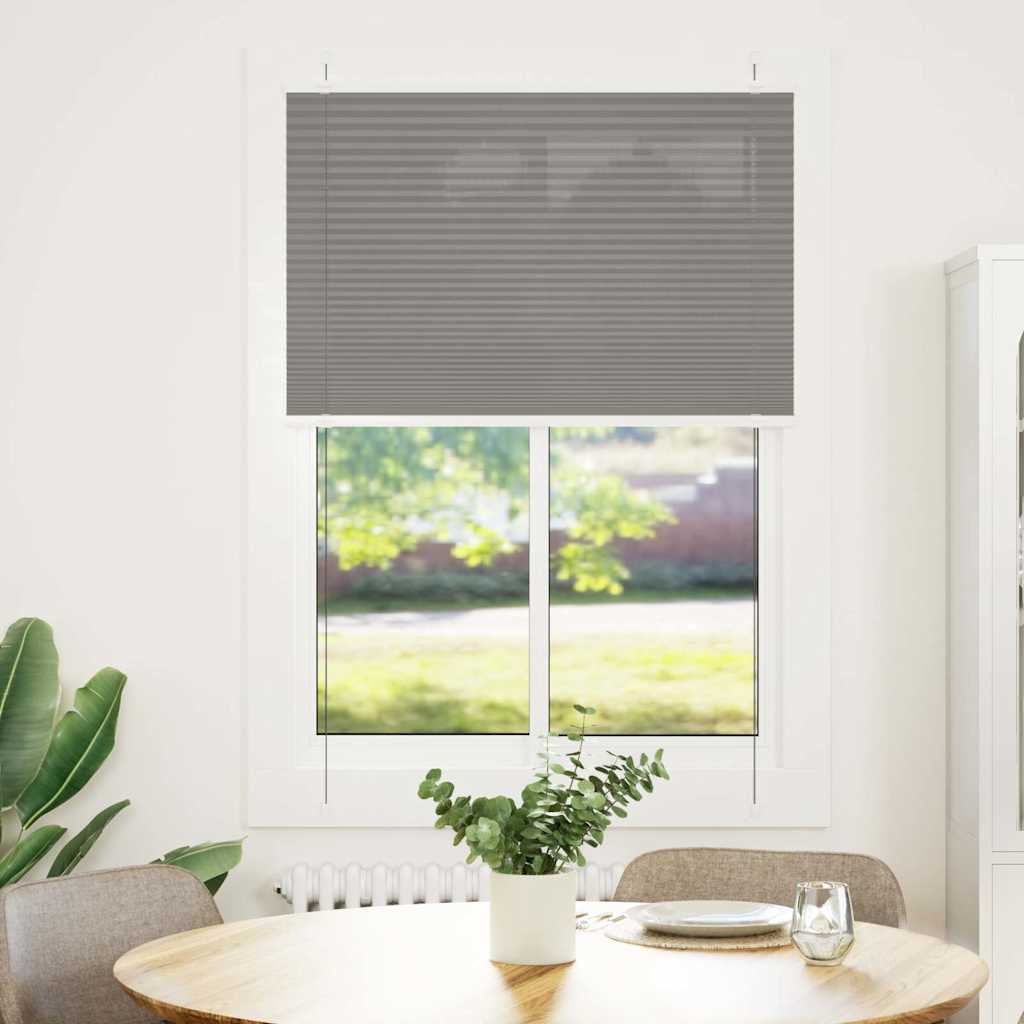 Antracite plissada cega 95x150 cm largura tecido 94,4 cm