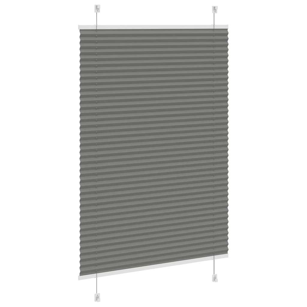 Antracite plissada cega 95x150 cm largura tecido 94,4 cm