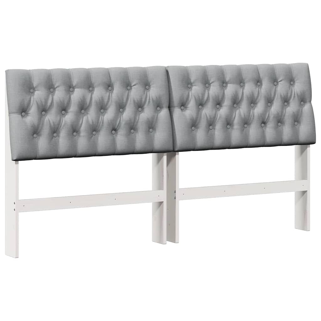Cabeceira estofada cinzento-claro 180 cm