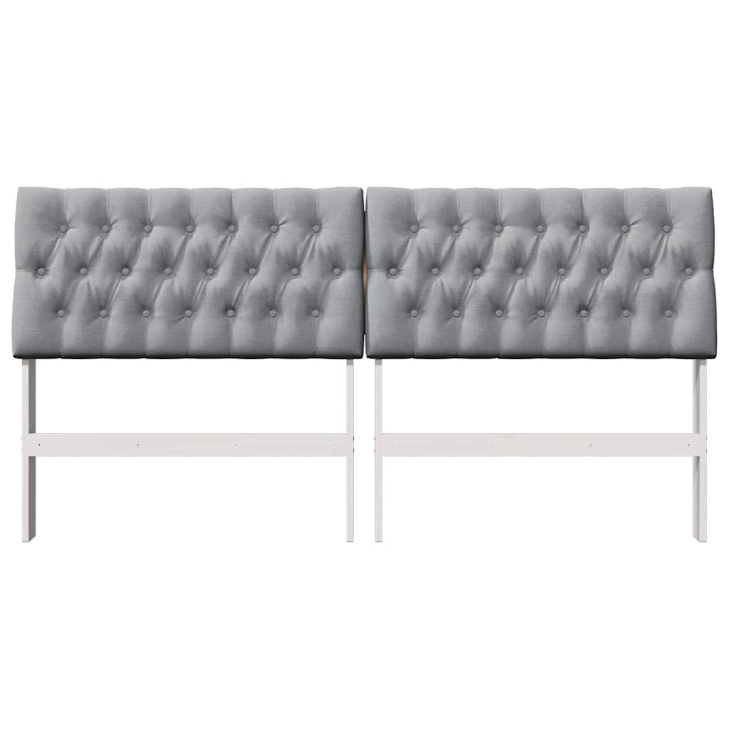 Cabeceira estofada cinzento-claro 180 cm