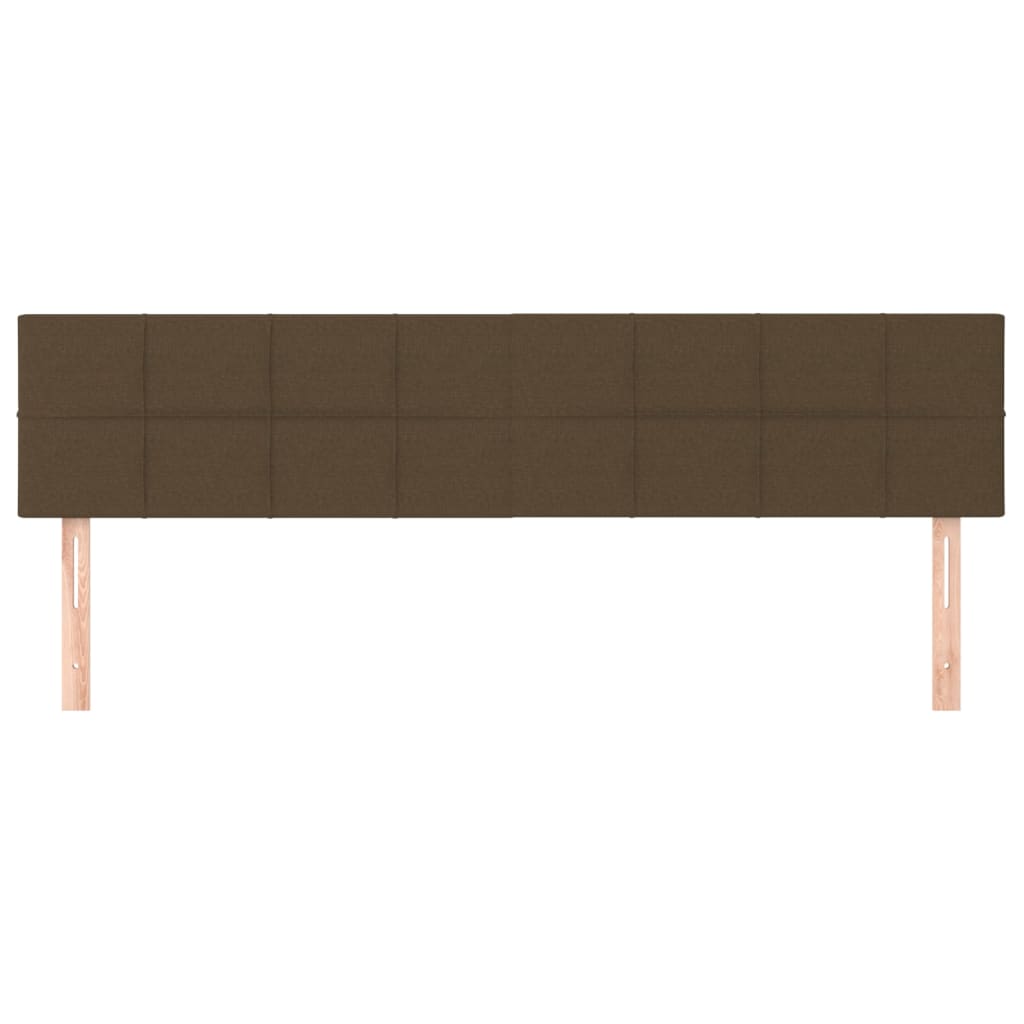 Cabeceiras castanho-escuro 200x5x78/88 cm tecido