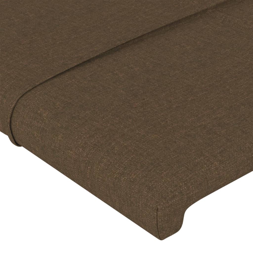 Cabeceiras castanho-escuro 200x5x78/88 cm tecido