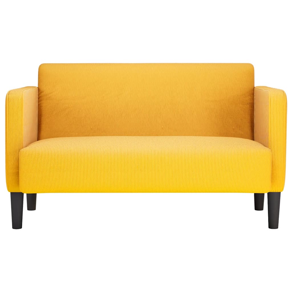 Sofá-luvas 109 cm tecido corduroy amarelo-claro