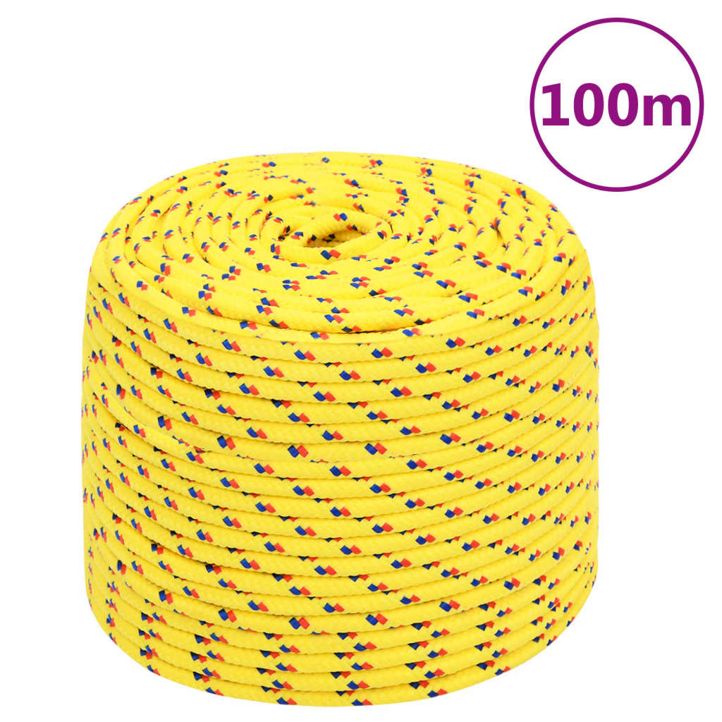 Corda de barco 10 mm 100 m polipropileno amarelo