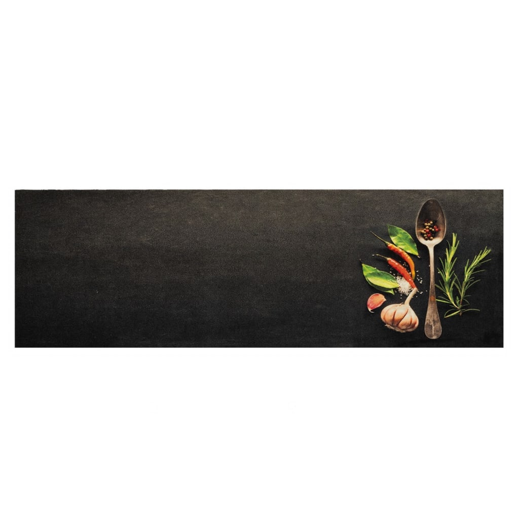 Tapete de cozinha lavável 60x180 cm veludo padrão especiarias