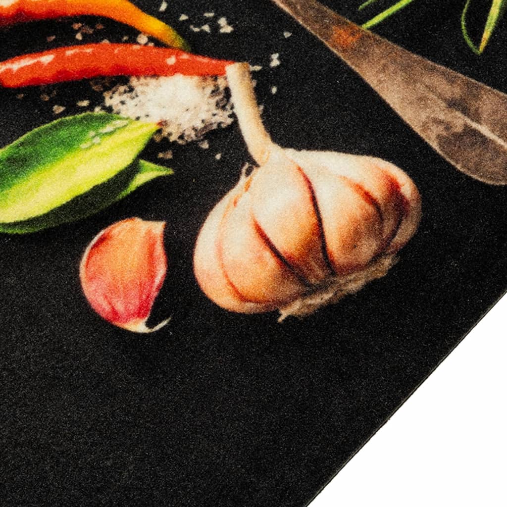 Tapete de cozinha lavável 60x180 cm veludo padrão especiarias