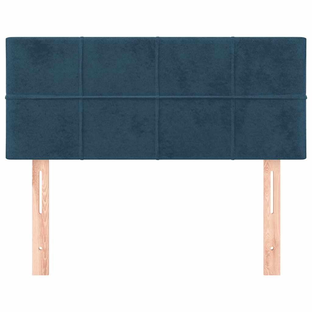 Cabeceira de cama veludo 90x5x78/88 cm azul-escuro