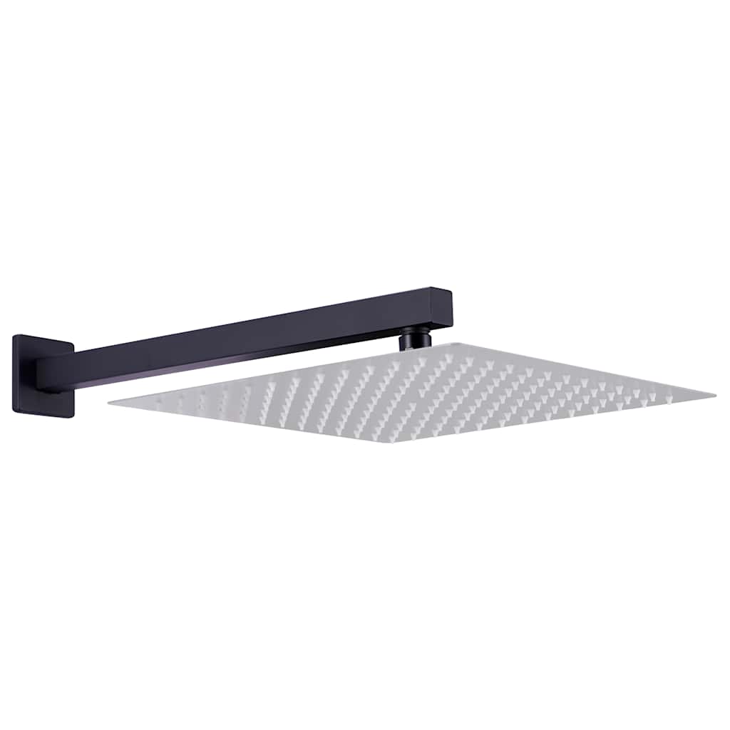 Braço de apoio chuveiro quadrado aço inox. 201 40 cm preto